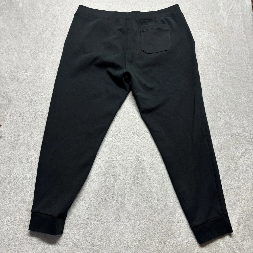 Polo Ralph Lauren Mens XXL Black Double-Knit Jogger Sweatpants Pony Logo